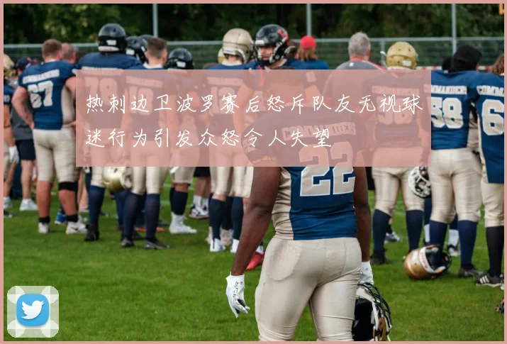 热刺边卫波罗赛后怒斥队友无视球迷行为引发众怒令人失望